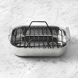 All-Clad Stainless-Steel Small Roasting Pan with Nonstick Rack