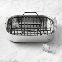 All-Clad Stainless-Steel Large Roasting Pan with Nonstick Rack
