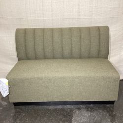 OPEN BOX: Garbo 2 Seater Bench, Standard, Performance Recycled Basketweave, Moss, Ebony