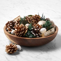 Winter Forest Potpourri in Wooden Bowl, Large