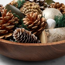 Williams Sonoma Winter Forest Potpourri in Wooden Bowl
