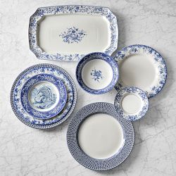 English Floral Rectangular Platter