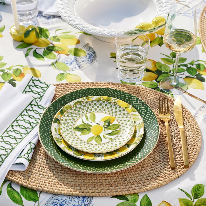 Limone Salad Plates, Porcelain & Gold | Williams Sonoma