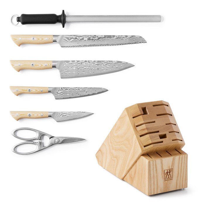 Zwilling Kanren 7-Piece Knife Set with Acacia Block | Williams Sonoma