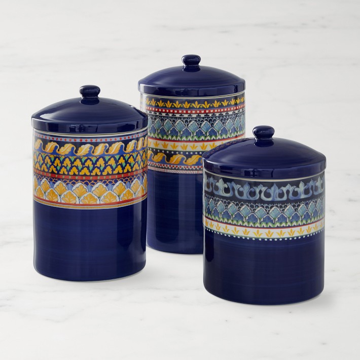 Sicily Ceramic Canisters, Set of 3 | Williams Sonoma
