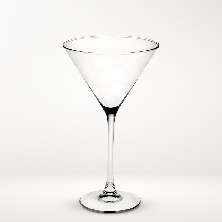 Plain Martini Glasses, Set of 4, Clear