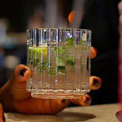 Mahalo Bamboo Double Old-Fashioned Glasses, Set of 4