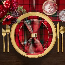 Red Tartan Dinner Plates