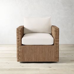Lisbon Swivel Chair Cushion, Sunbrella Performance Canvas, Canvas