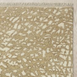 Emrys Hand Knotted Rug Swatch, 18" X 18", Ivory
