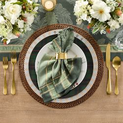 Woodland Pinecone Jacquard Napkins, Set of 4