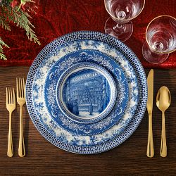 English Floral Holiday Appetizer Plates