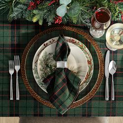 Green Tartan Napkins, Set of 4