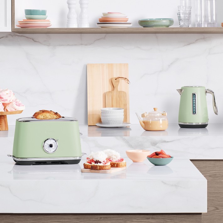 Breville Luxe Kettle & Toaster Set, Pistachio, Green