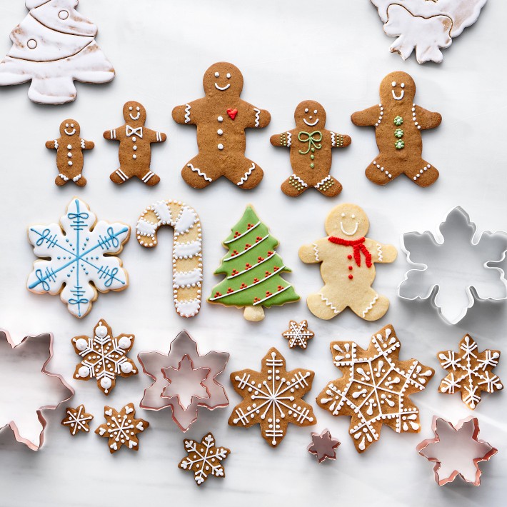Copper Snowflake Cookie Cutters, Set of 5 | Williams Sonoma