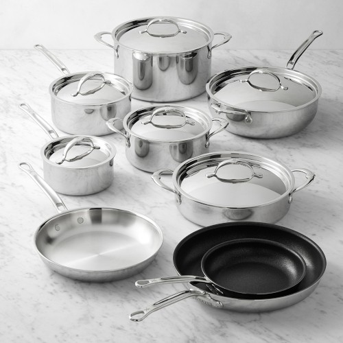 Hestan ProBond Luxe Professional Clad Stainless-Steel 15-Piece Cookware Set Simolary simolary.com
