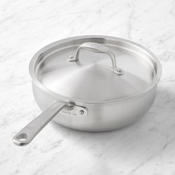 Made In Stainless-Steel Saucier, 3-Qt