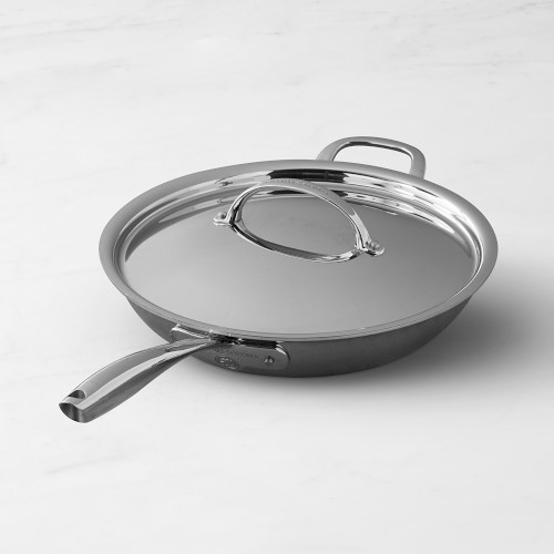 Williams Sonoma Thermo-Clad™ Stainless-Steel Nonstick Covered Fry Pan, 12