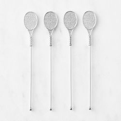 Clubhouse Tennis Stirring Sticks, Set of 4