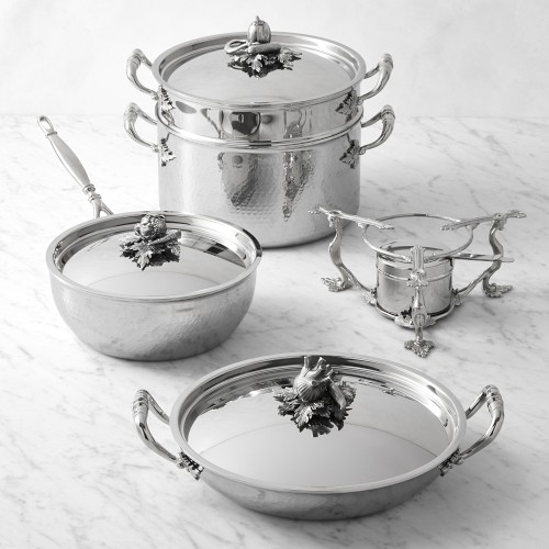 Ruffoni Opus Prima Hammered Stainless-Steel 8-Piece Cookware Set Simolary simolary.com 6
