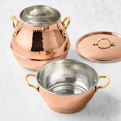 Williams Sonoma Copper Couscoussier, 4.25-Qt