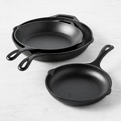 Lodge Chef Seasoned Cast Iron 3-Piece Skillet Set