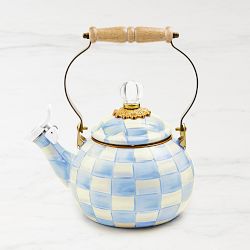 MacKenzie-Childs Sky Check Whistling Tea Kettle, 2-Qt