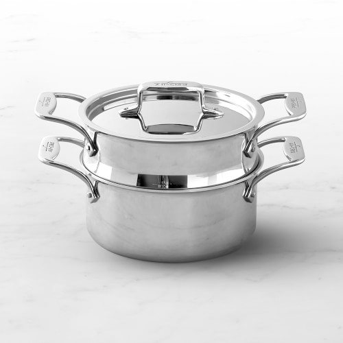 All-Clad D5® Polished Stainless-Steel Steamer Set, 3-Qt