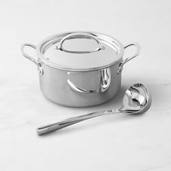 Williams Sonoma Thermo-Clad™ Stainless-Steel Soup Pot with Ladle, 6-Qt