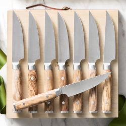 Williams Sonoma Steakhouse Steak Knives, Olivewood, Set of 8