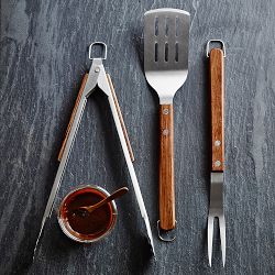 Williams Sonoma Rosewood BBQ Tool Set