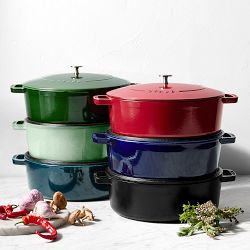 Staub Enameled Cast Iron Wide Oval Dutch Oven, 6.25-Qt