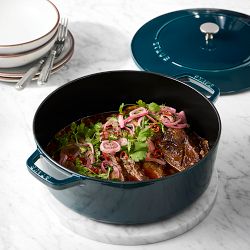 Staub Enameled Cast Iron Wide Oval Dutch Oven, 6.25-Qt