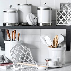 ウィリアムズソノマキャニスター 3点セット ポル トガル製 Williams Ceramic Canisters - Set of 3 | Kitchen Counter Organizers