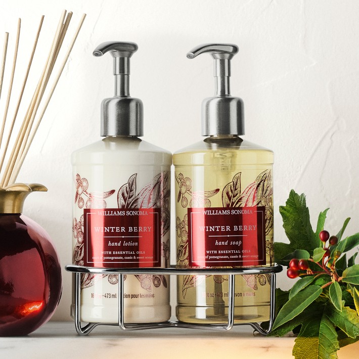 Williams Sonoma Winter Berry Hand Soap & Lotion 3-Piece Set