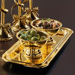 Heirloom Gold Condiment Tray &amp; Bowl