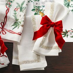 12 Days of Christmas Ribbon Napkin, Set of 4