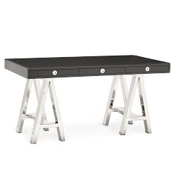 Mason Wood Top Desk, Ebony (62")