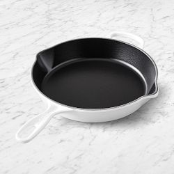 Le Creuset Signature Enameled Cast Iron Deep Skillet, 10", Matte White