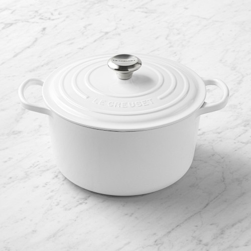 Le Creuset Enameled Cast Iron Signature Deep Round Oven, 6.5-Qt, White