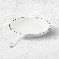 Le Creuset Enameled Cast Iron Shallow Fry Pan, 9.75", Matte White