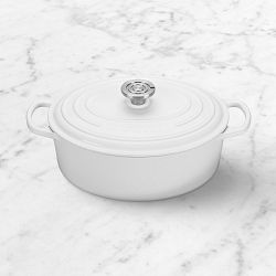 Le Creuset Signature Enameled Cast Iron Oval Dutch Oven, 5-Qt, White