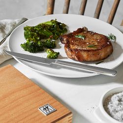 Zwilling Contemporary Stainless-Steel Steak Knives in Wood Gift Box, Set of 8