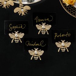 Jeweled Bee Place Card Holders, Set of 4