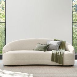 Capri 83in Sofa, Standard, Performance Linen, Green/Loden, Ebony