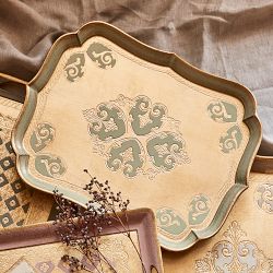 Florentine Wood Scallop Nesting Trays