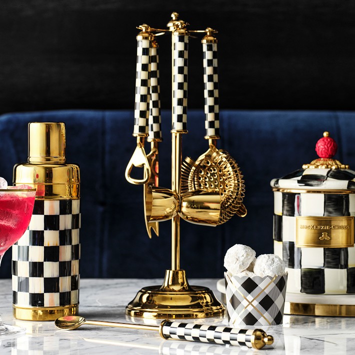 MacKenzie-Childs 3260 Gold Edition Bar Set