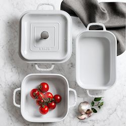 Staub Stoneware Square Covered Baker, 3.2-Qt