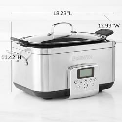 GreenPan™ Premiere Stainless-Steel Slow Cooker, 6-Qt