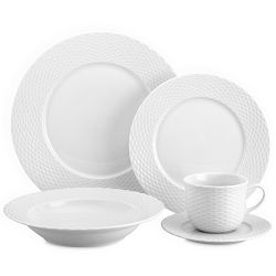 Pillivuyt Basketweave Porcelain Dinnerware Collection
